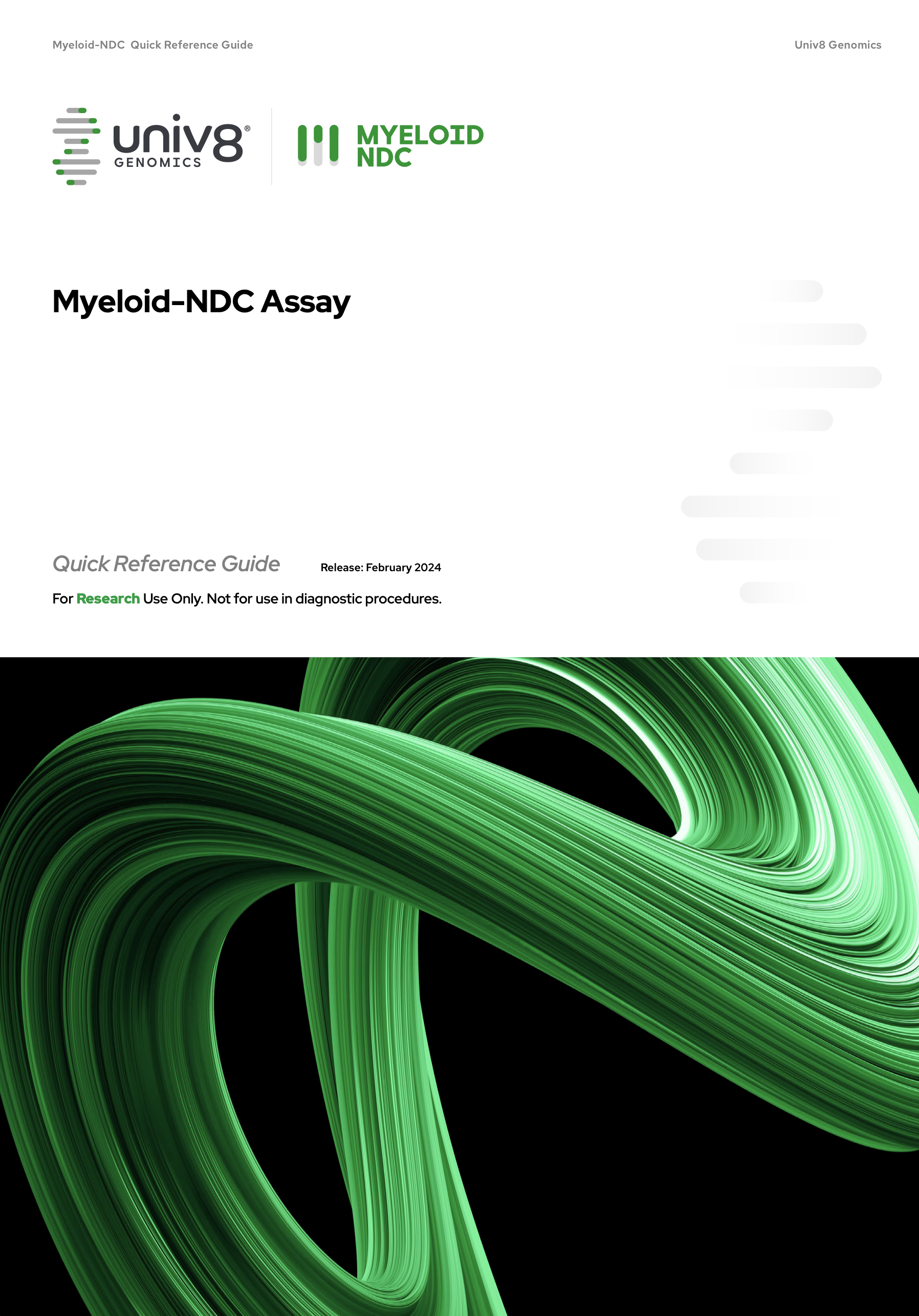 Myeloid-NDC Assay Quick Reference Guide